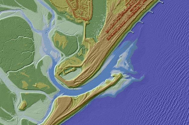 Coastal area elevation model